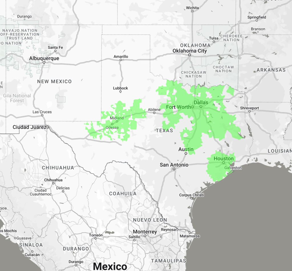 Penstar Power Coverage Map