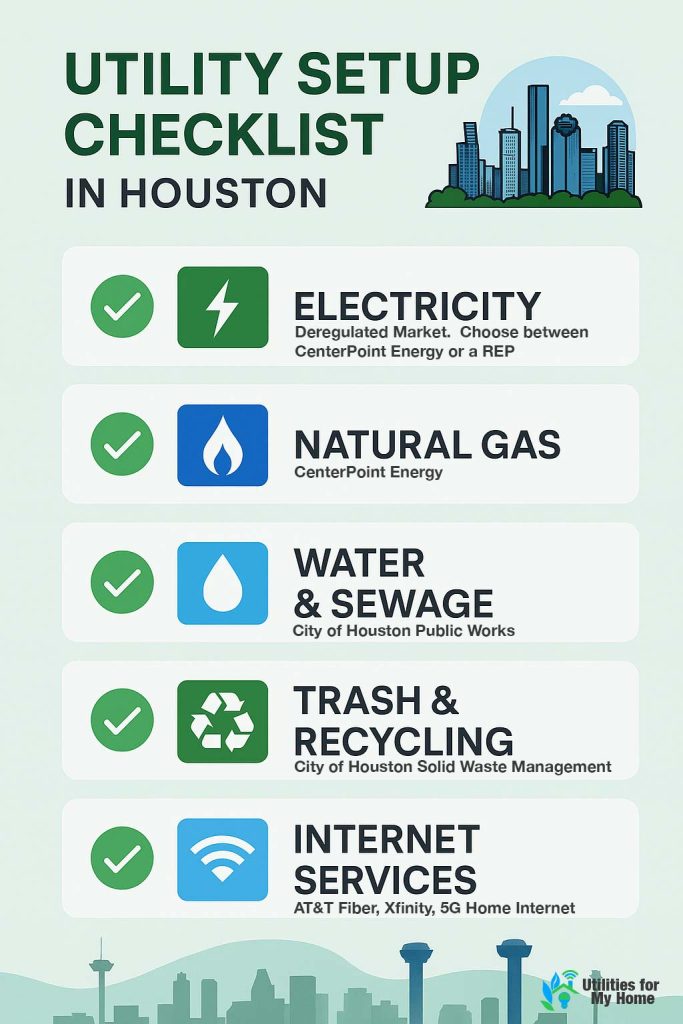 Houston Utility Setup Checklist