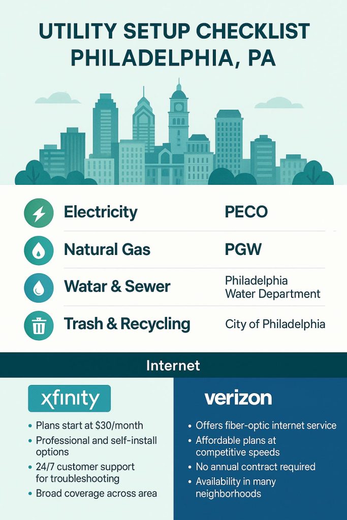 Utility Checklist for Philadelphia