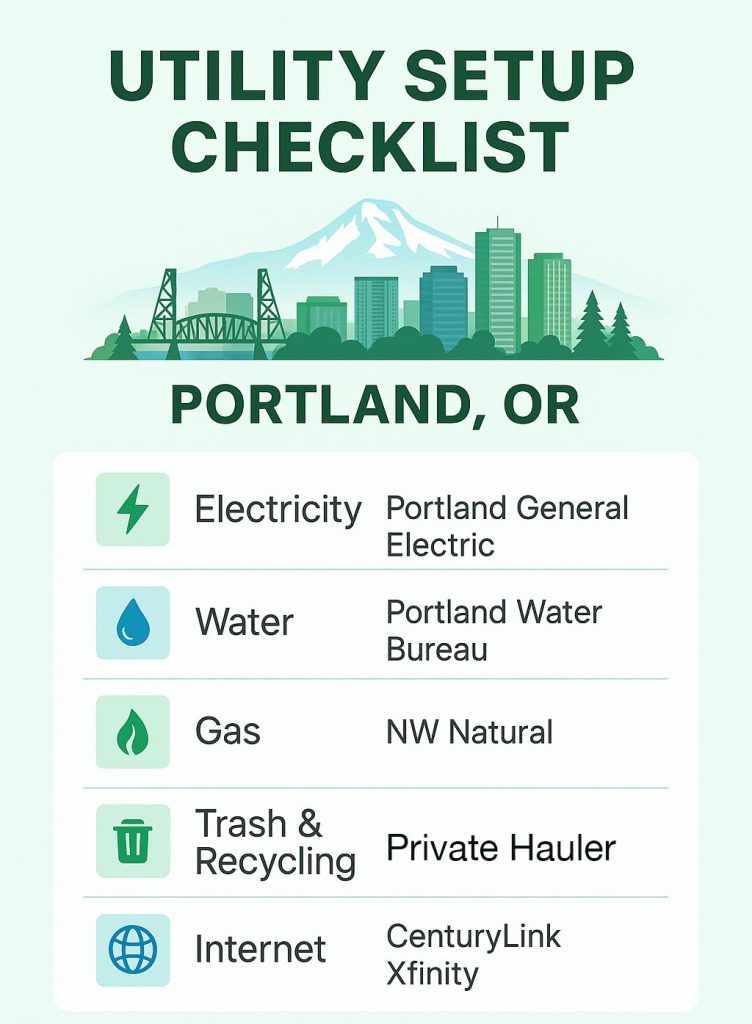 Portland, OR Utility Checklist