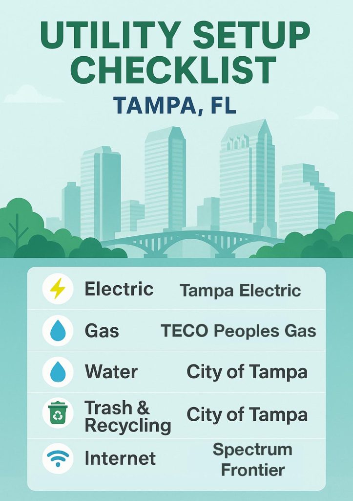 Tampa Utility Checklist for Movers