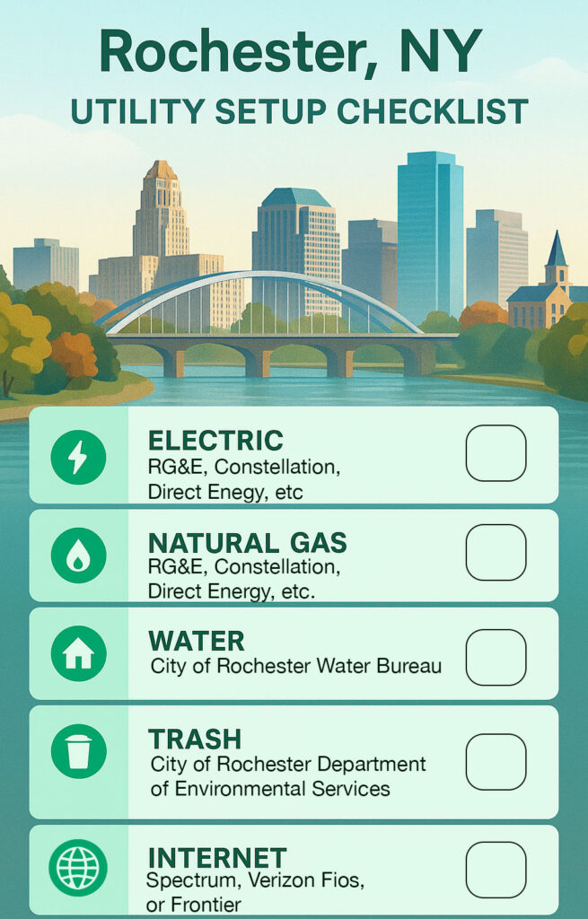 Utility Setup Checklist for Moving in Rochester, NY