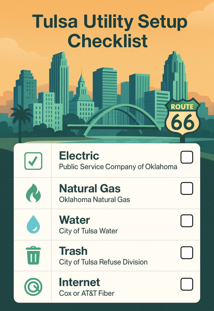 Utility Setup Checklist for Moving to Tulsa, OK