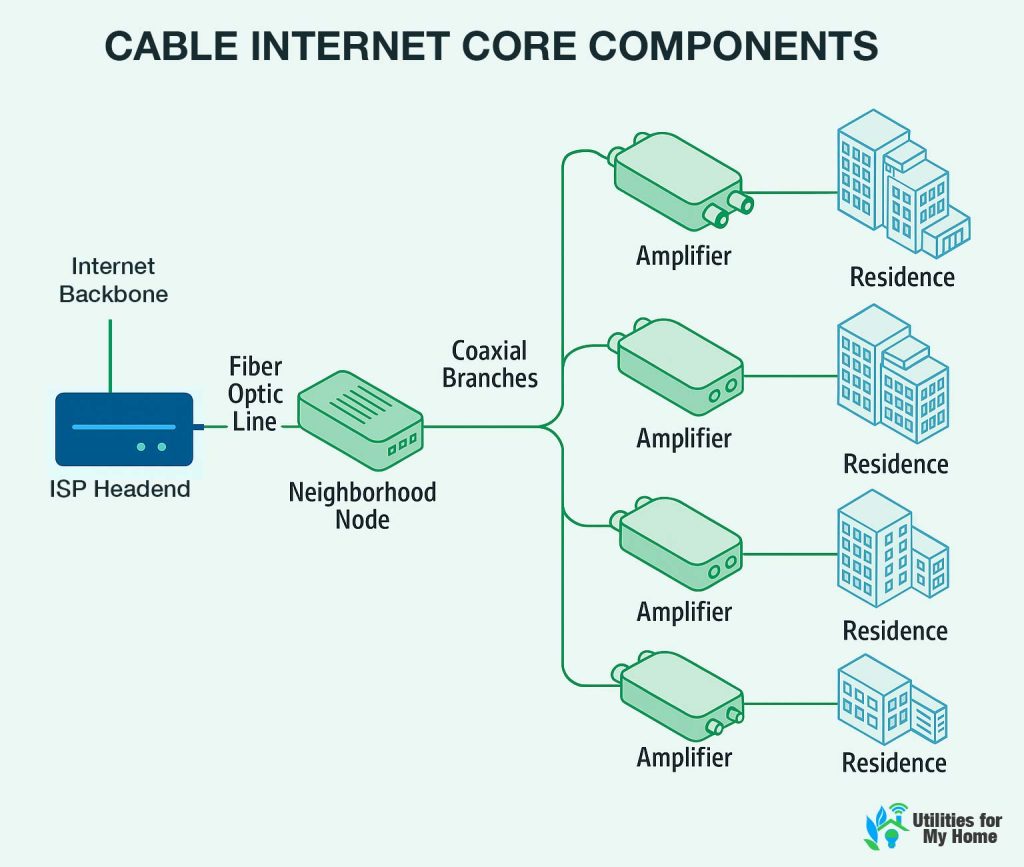 Core Components of a cable internet network