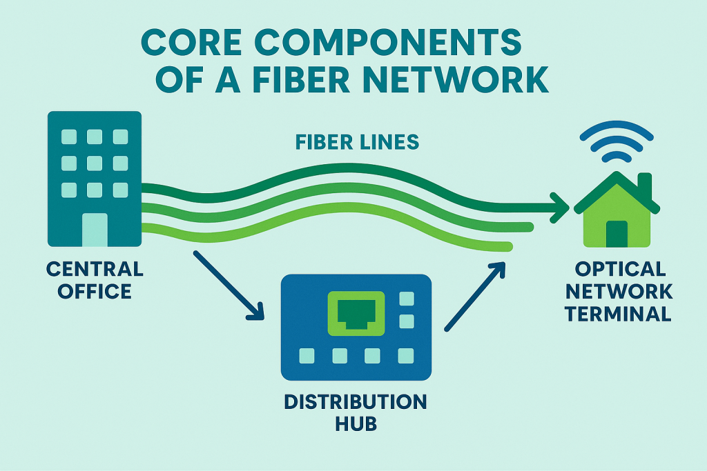 Components of a fiber network