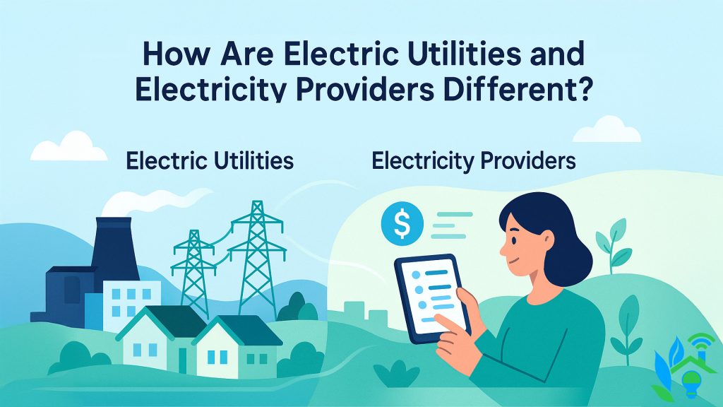 Differences between electric utilities and electricity providers