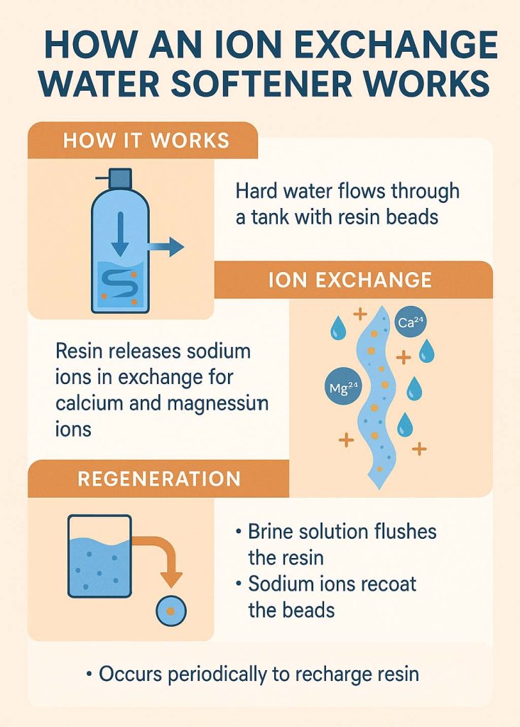 How an Ion Exchange Water Softener filters pollutants