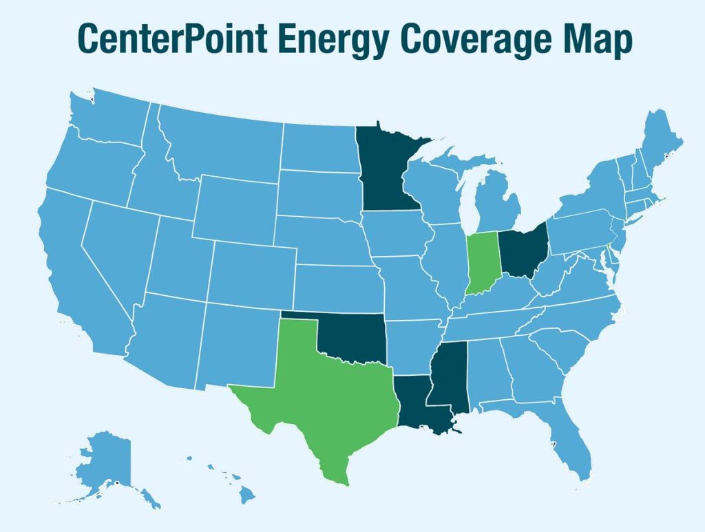 Centerpoint Energy Coverage Map