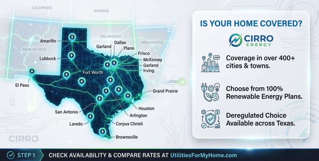 Map of Cirro Energy Service Area