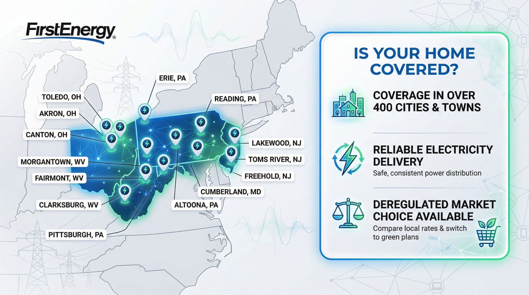 Firstenergy Coverage FirstEnergy Coverage Area, Rebates, and Outage Tools – Utilities For My ...