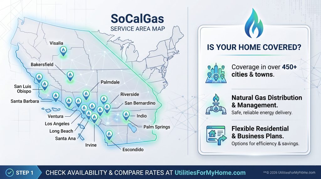 Map of SoCalGas Service Area in Southern California