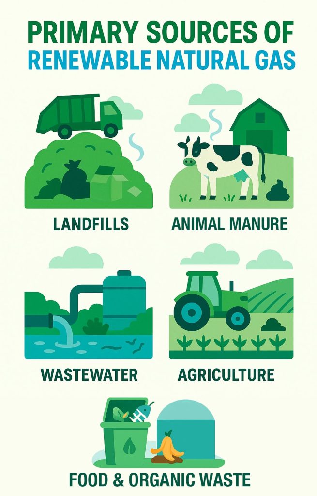 Primary sources of renewable natural gas