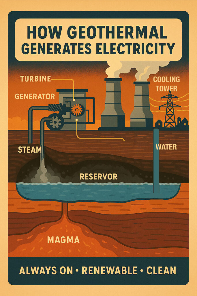How electricity is generated from geothermal