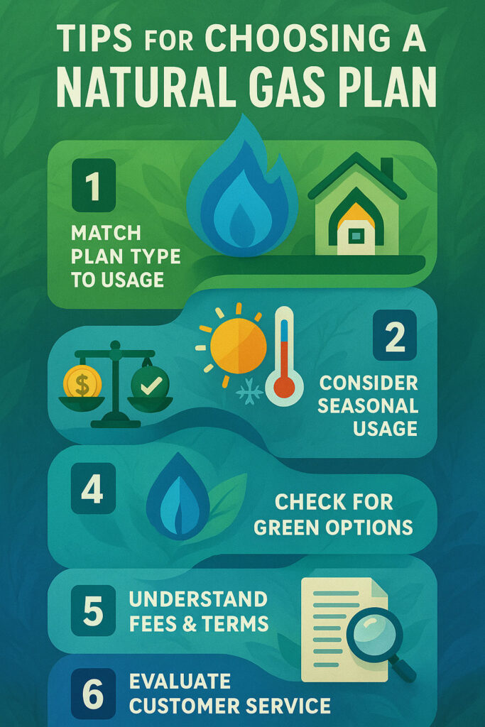 6 Tips for choosing a natural gas plan