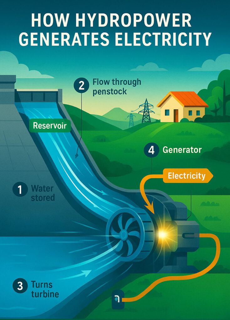 How Hydropower generates electricity