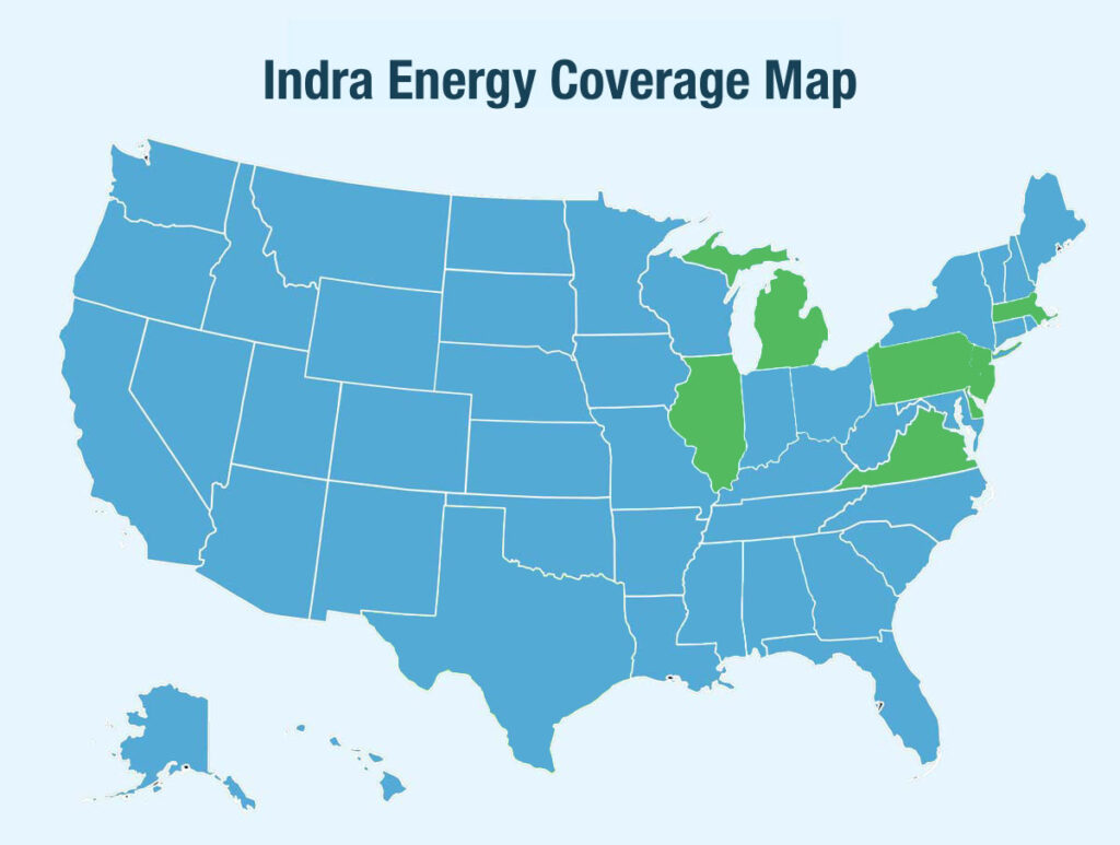 Indra Energy Coverage Map