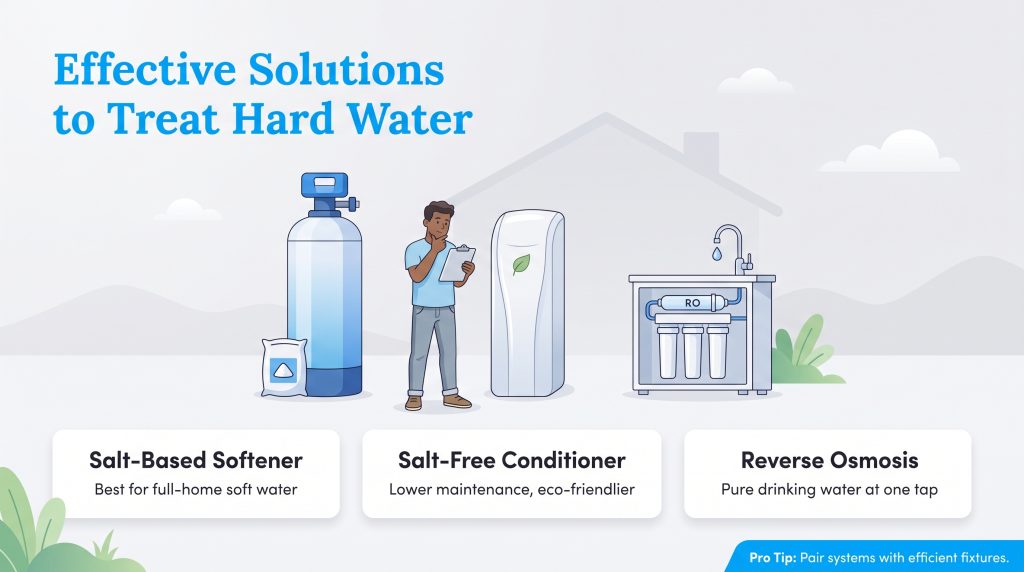 Comparison of salt-based, salt-free, and reverse osmosis water treatment options