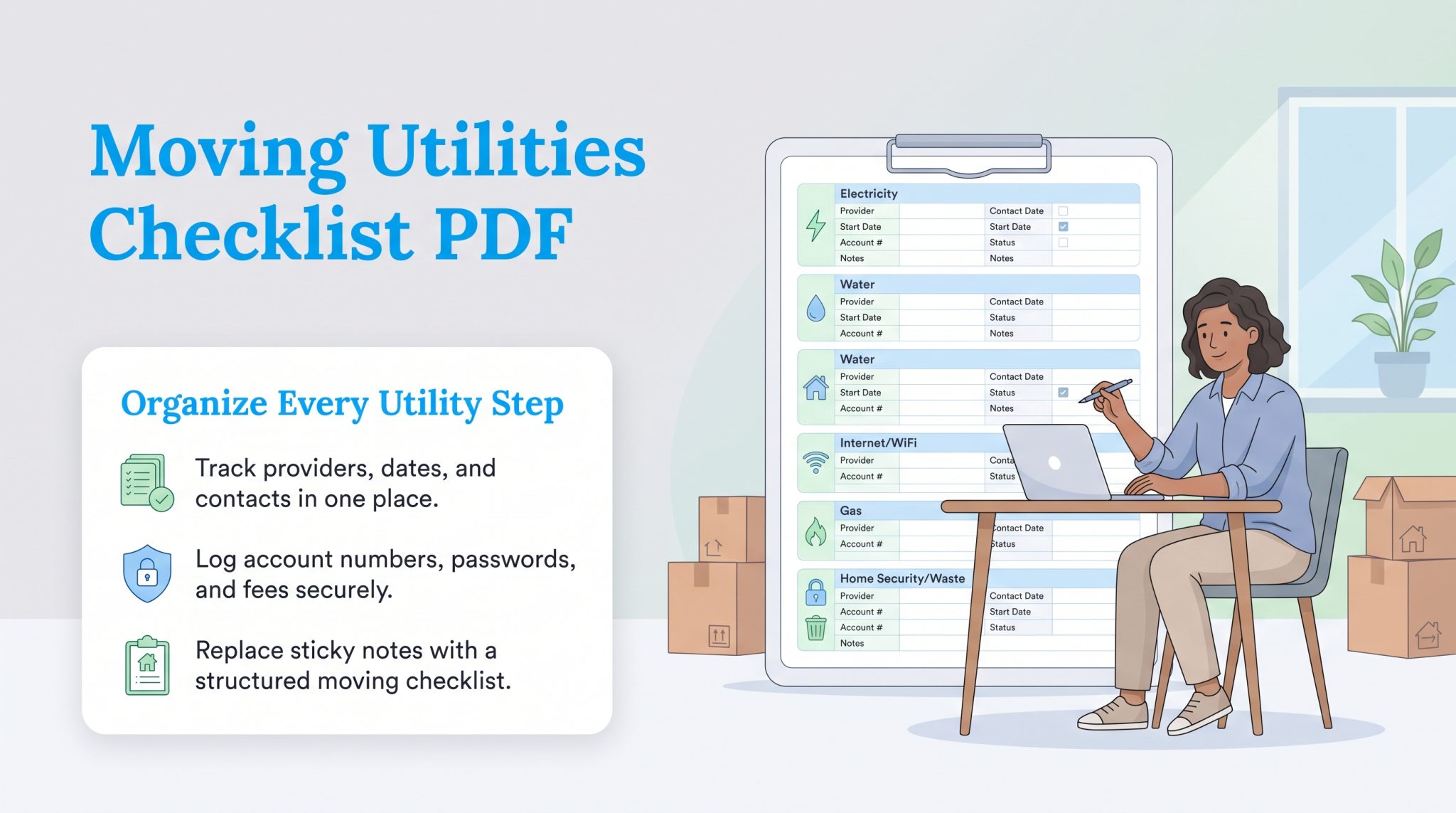 Relocation Process Maps Moving Utilities Checklist: Transfer, Cancel & Connect
